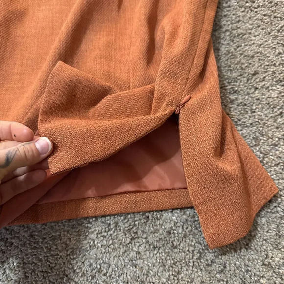 Kasper Blazer Suit Set Women 14 Burnt Sierra Tweed Office Church Business Preppy - Picture 14 of 15